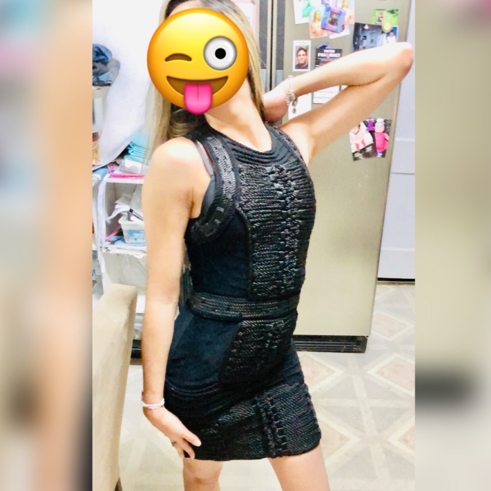 Balmain x H&M dress as seen on Bella Hadid.
